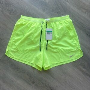 Nike Dri-FIT 5” Brief-Lined Running Shorts Mens XL Neon Green CJ5453-358